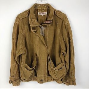 Free People Jayde Safari Bomber Linen 
